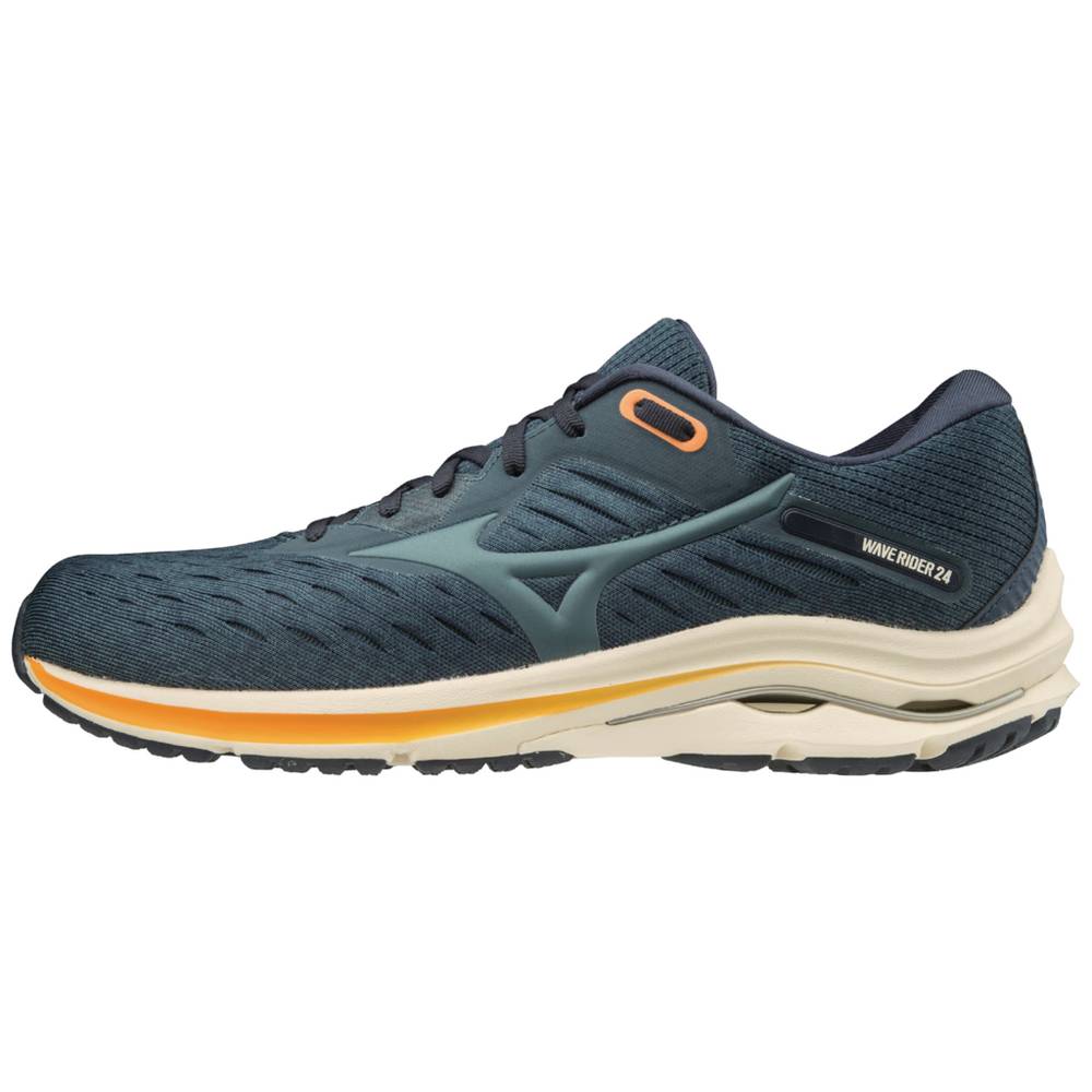 Mizuno Men's Wave Rider 24 Running Shoes Indigo (411224-UXK)